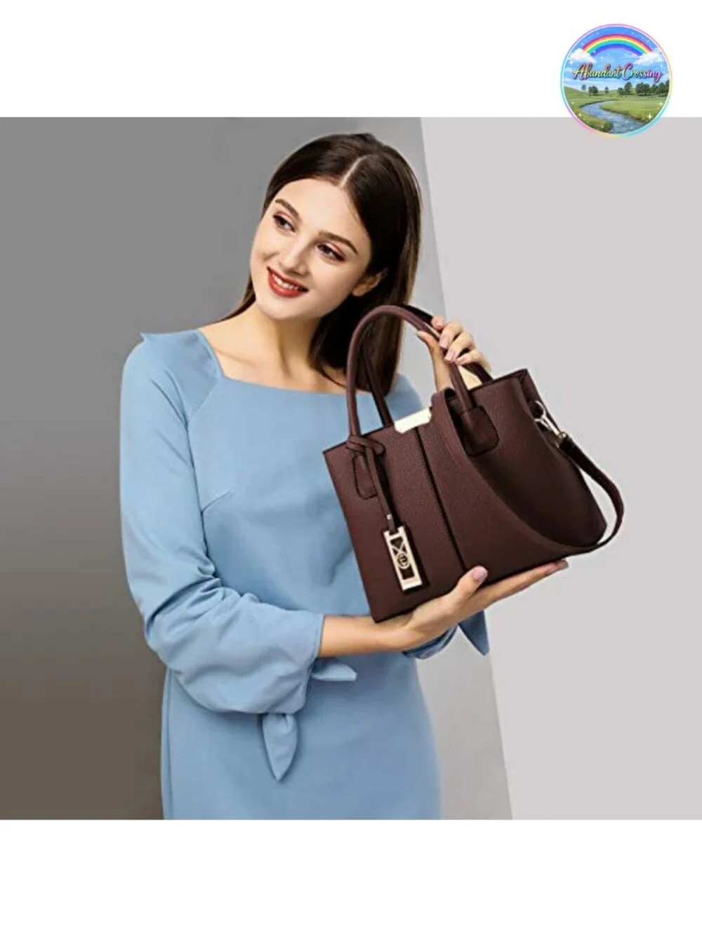 PU Leather Satchel Handbag Tote Crossbody Shoulder Bag Women